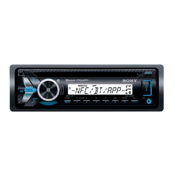 Sony MEX-M70BT Manual De Instrucciones