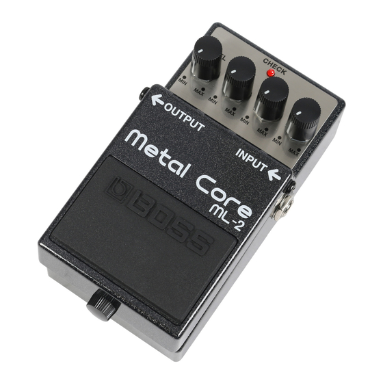 Boss Metal Core ML-2 Manual Del Usuario