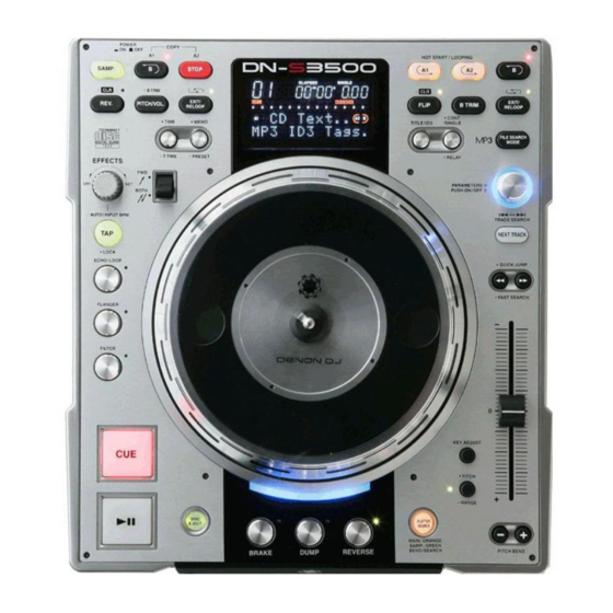 Denon DN-S3500 Instrucciones De Operación