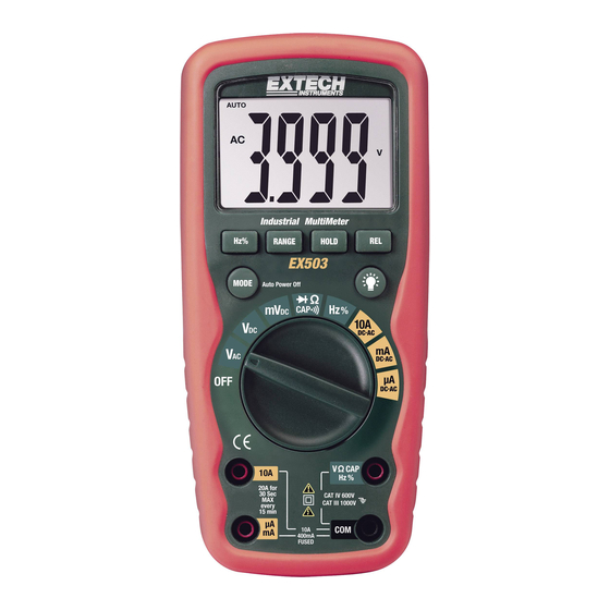 Extech Instruments EX503 Manual Del Usuario