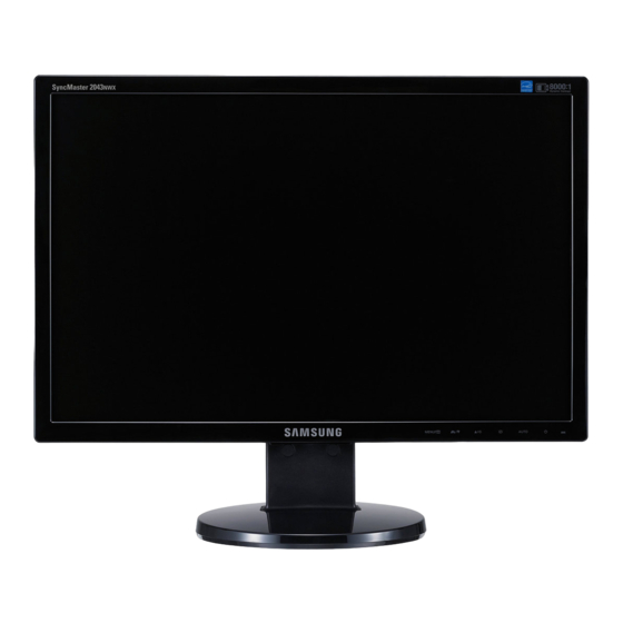 Samsung SyncMaster 2043NW Manual Del Usuario