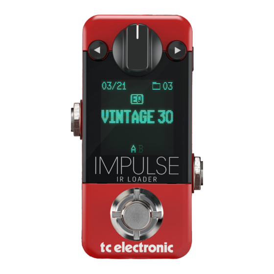 TC Electronic IMPULSE IR LOADER Manual Del Usuario