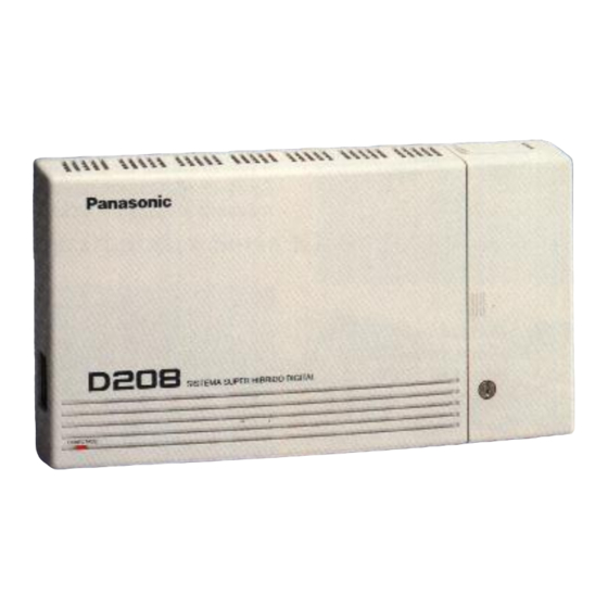 Panasonic KX-TD208SP Manuales