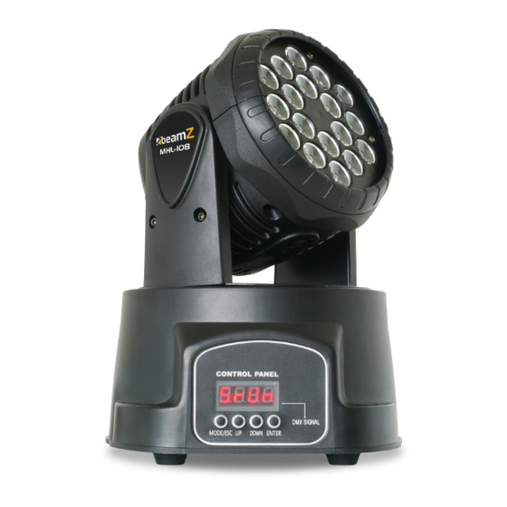 Beamz MHL108 Wash MK3 18x 3W RGB Manual De Instrucciones