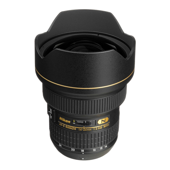 Nikon AF-S NIKKOR 14-24mm f/2.8 ED Manuales