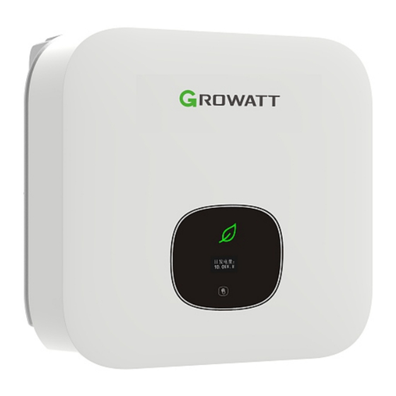 Growatt MIN 2500TL-XH Manual De Instalación Y Funcionamiento