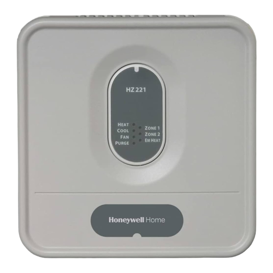 Honeywell HZ221 TrueZONE Manuales