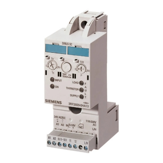 Siemens SIRIUS SC 3RF29.0-0HA Serie Manual De Instrucciones