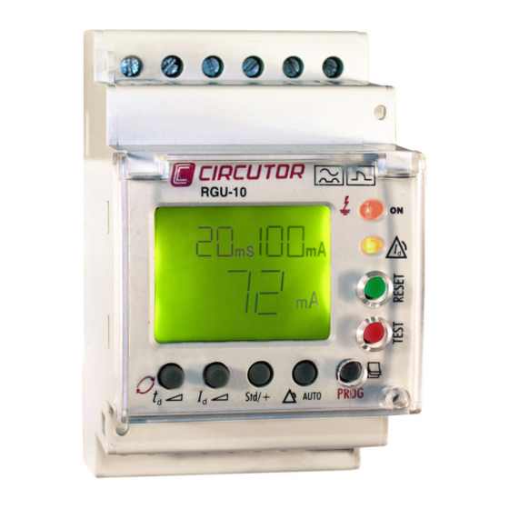 Circutor Rgf CIRCUTOR RGU-10 MANUAL DE INSTRUCCIONES Descargar en PDF | ManualsLib