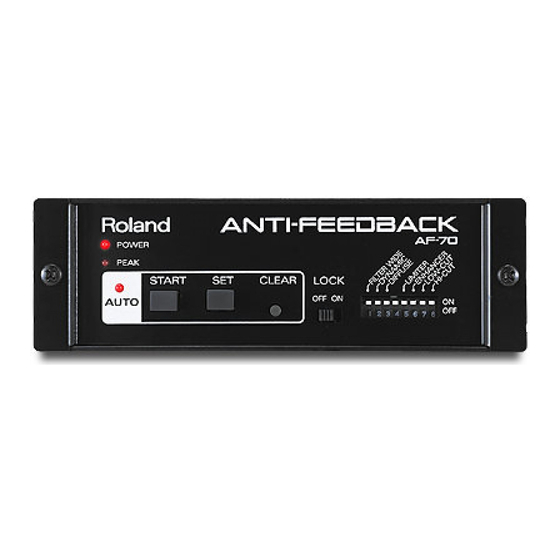 Roland AF-70 Manual Del Usuario