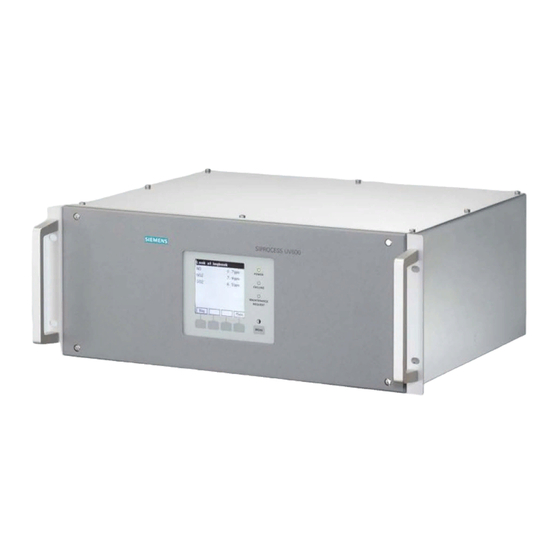 Siemens SIPROCESS UV600 Instrucciones De Servicio