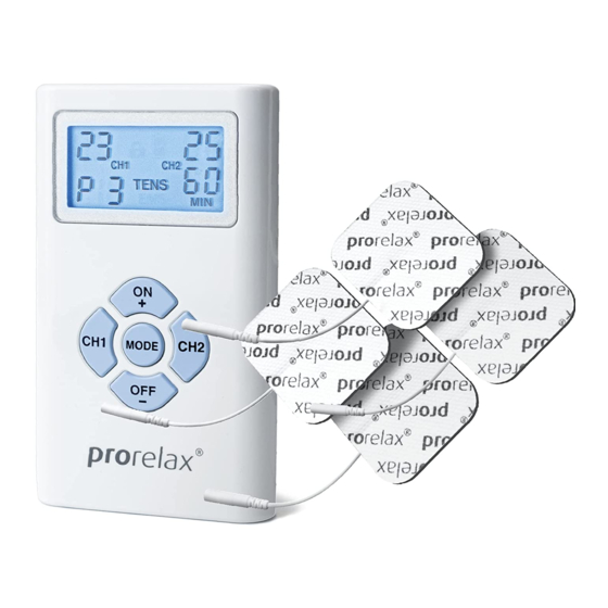 Prorelax TENS+EMS DUO Manuales