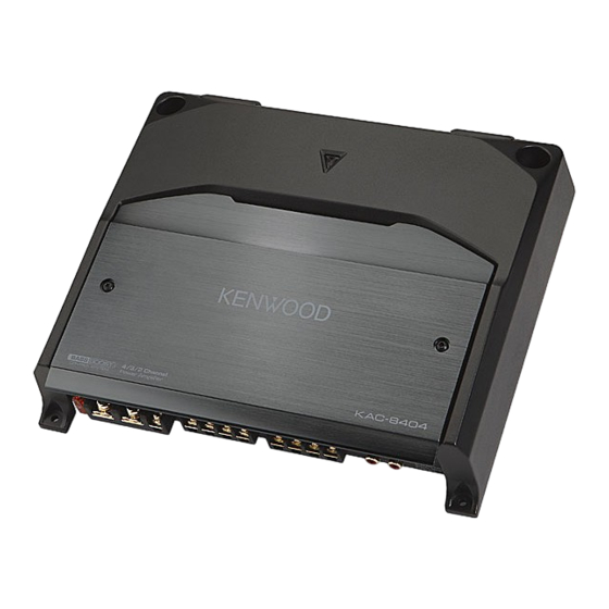Kenwood KAC-8404 Manual De Instrucciones