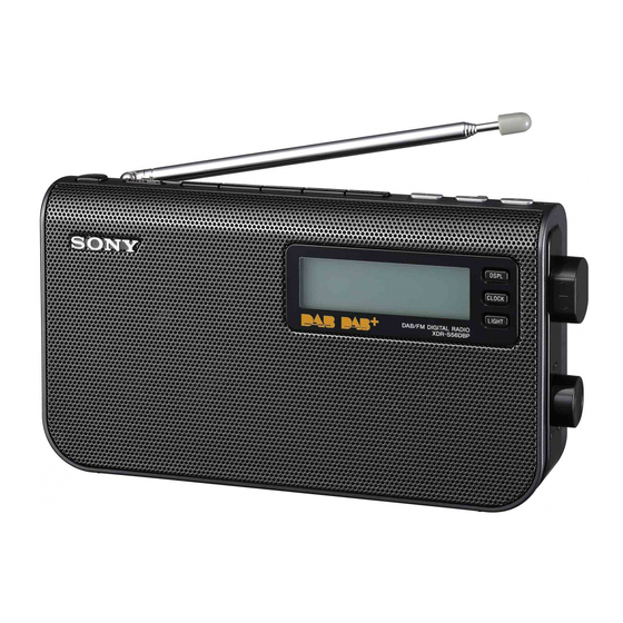 Sony XDR-S56DBP Manual De Instrucciones