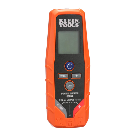 Klein Tools ET250 Manual De Instrucciones
