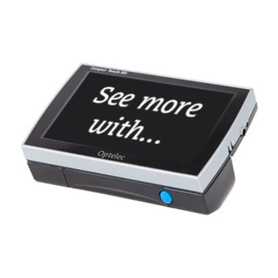 Optelec Compact Touch HD Manual Del Usuario
