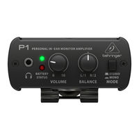 Behringer POWERPLAY P1 Guia De Inicio Rapido