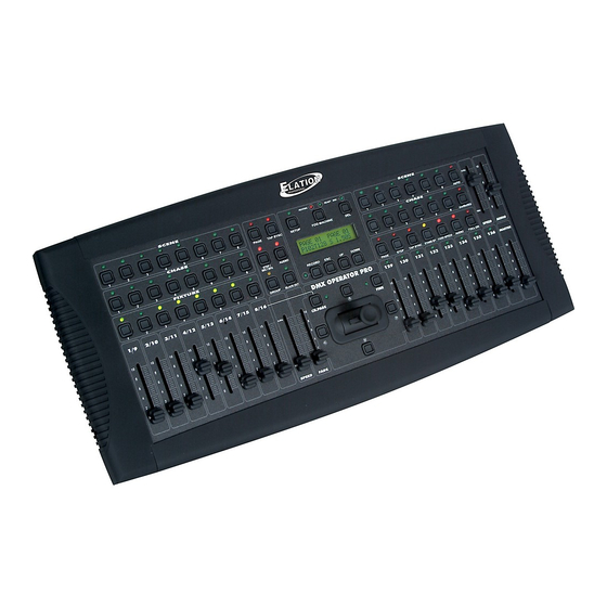 Elation DMX OPERATOR PRO Manual Del Usuario