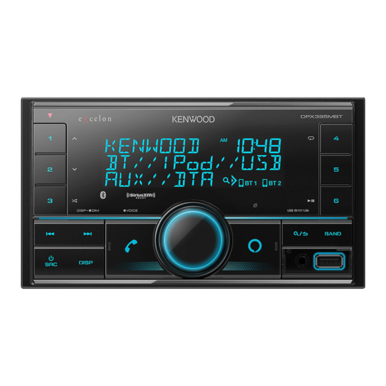 Kenwood DPX395MBT Manual De Instrucciones