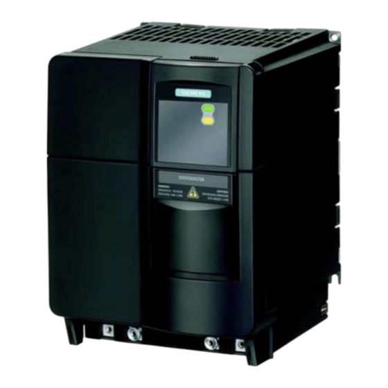 Siemens MICROMASTER 420 Documentación De Usuario