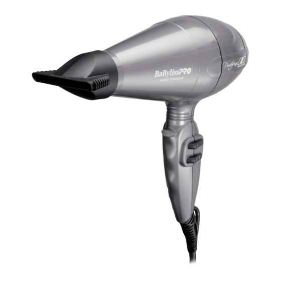 BaByliss PRO Nano Titanium Portofino 6600 Manuales