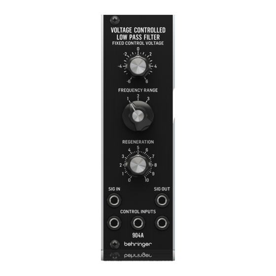 Behringer 904A Guia De Inicio Rapido