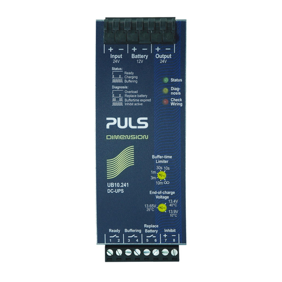 Puls Dimension UBC10.241 Manual De Instrucciones
