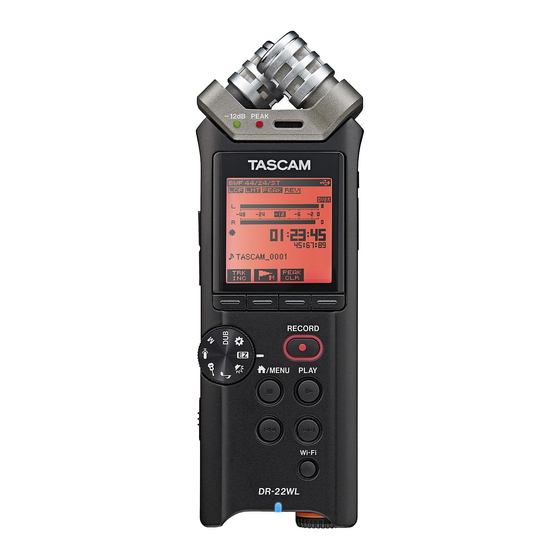 Tascam DR-22WL Manual Del Usuario