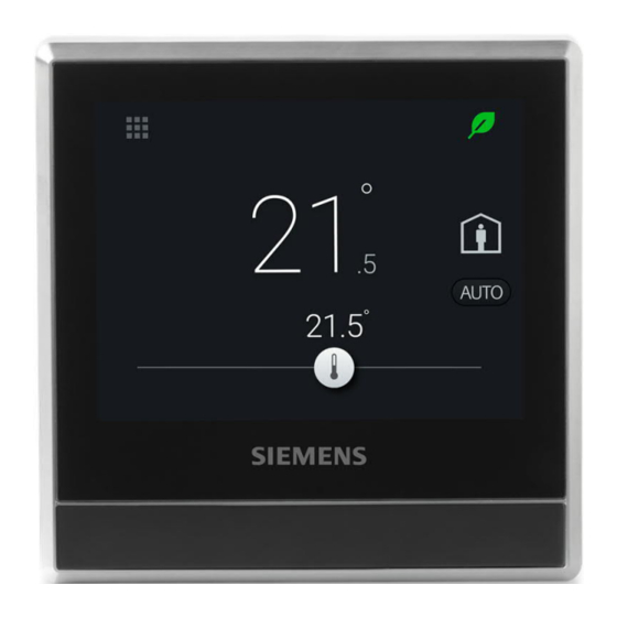 Siemens RDS110.R Guía Rápida