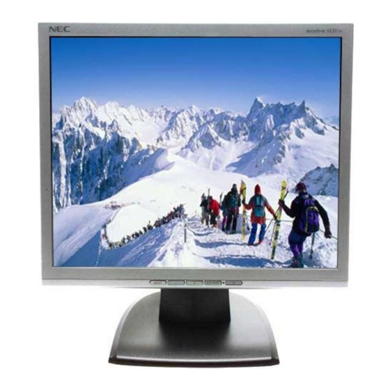 NEC AccuSync LCD73V Manual Del Usuario