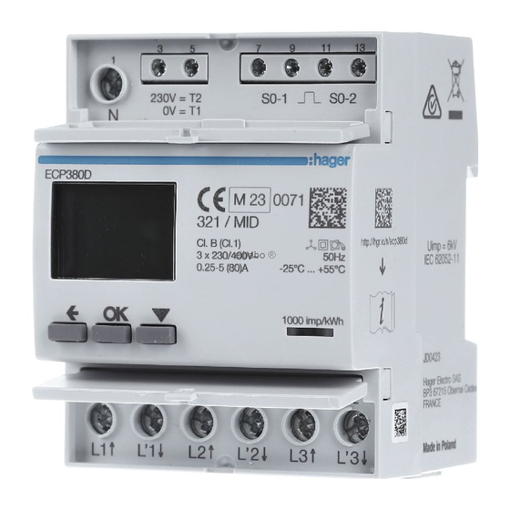 hager ECP380D Manual De Instrucciones