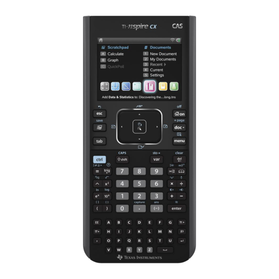 Texas Instruments TI-nspire Serie Manuales