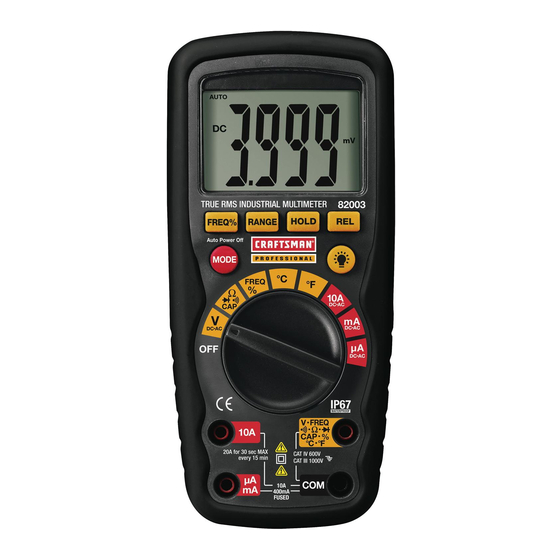 Craftsman 82003 Manual Del Propietário