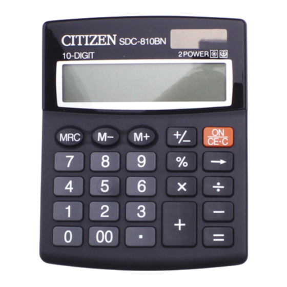 Citizen SDC-810BN Manual De Instrucciones