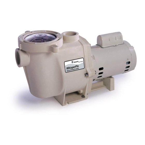 Pentair Pool Products WhisperFlo Manual De Referencia