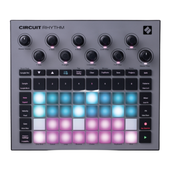 Novation CIRCUIT RHYTHM Manuales