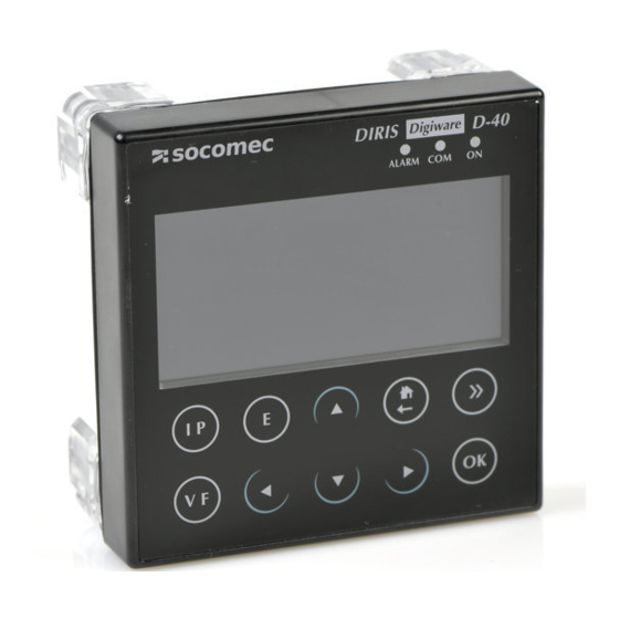 socomec DIRIS Digiware D-40 Manual De Instrucciones