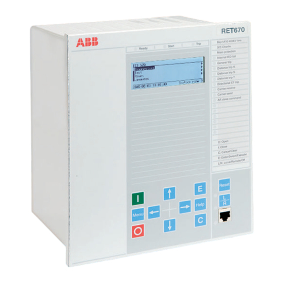 ABB RET 670 Manual Del Operador