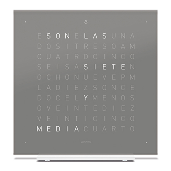 QLOCKTWO TOUCH Manual De Instrucciones