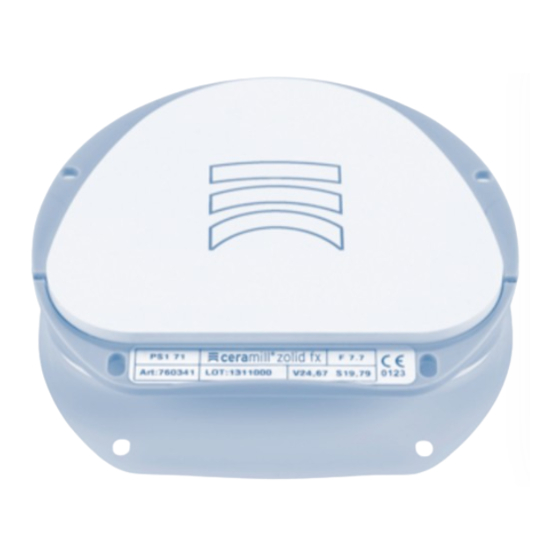 Amann Girrbach ceramill zolid fx Instrucciones De Uso