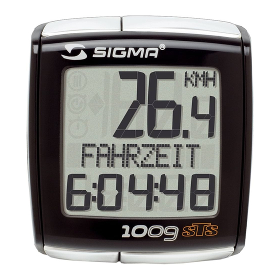 Sigma BC 1009 STS Manual Del Usario