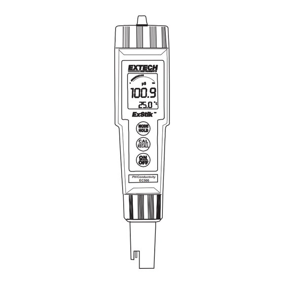 Extech Instruments ExStik EC500 Manual Del Operador