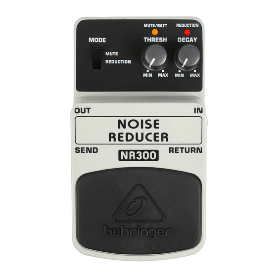 Behringer NOISE REDUCER NR300 Manuales