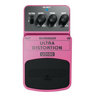 Behringer ULTRA DISTORTION UD100 Guia De Inicio Rapido