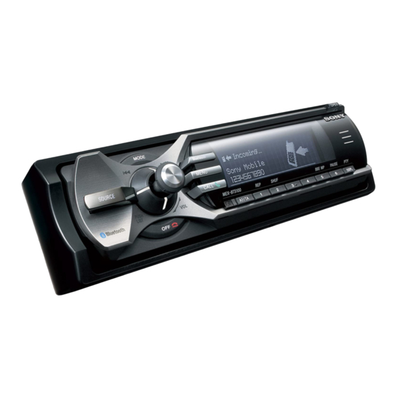 Sony MEX-BT5100 Manual De Instrucciones