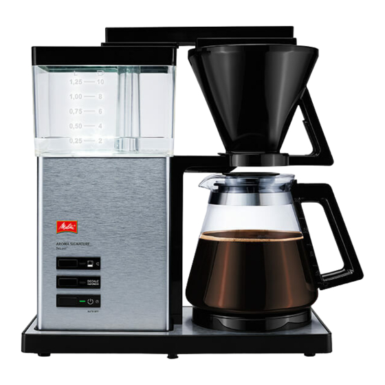 melitta AROMA SIGNATURE Instruciones De Uso