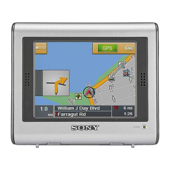 Sony nav-u NV-U70 Manual De Usuario