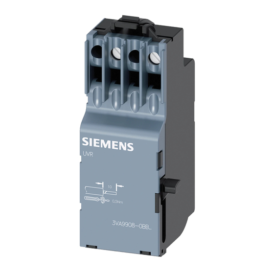 Siemens 3VA9908-0BB Serie Instructivo