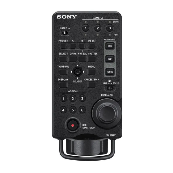 Sony RM-30BP Manuales