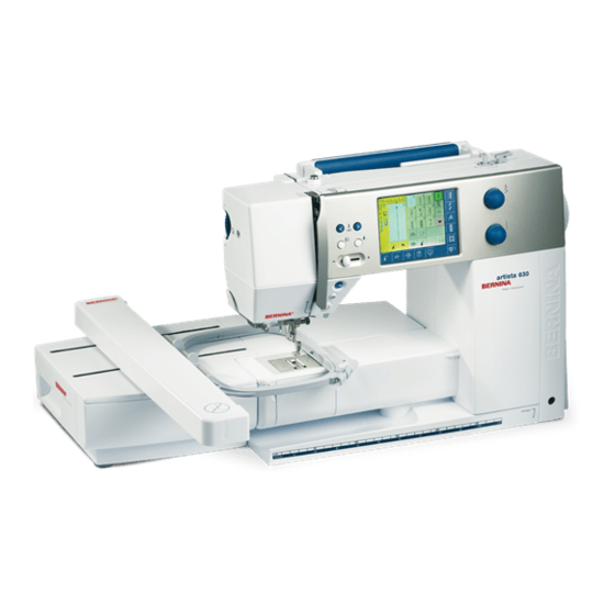 Bernina artista 630 Manual Del Usuario